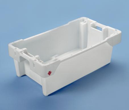 Přepravka 8170 bílá, OÚ, uzavřená, otočně stohovatelná, bez odtokových otvorů, 60 l